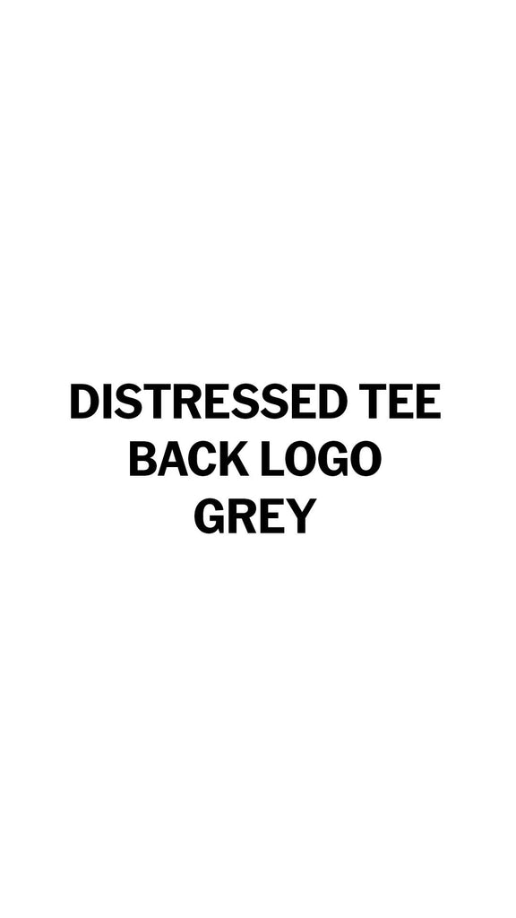 Distressed T-Shirt Back Logo - Grey