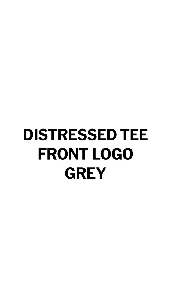 Distressed T-Shirt Big Logo - Grey
