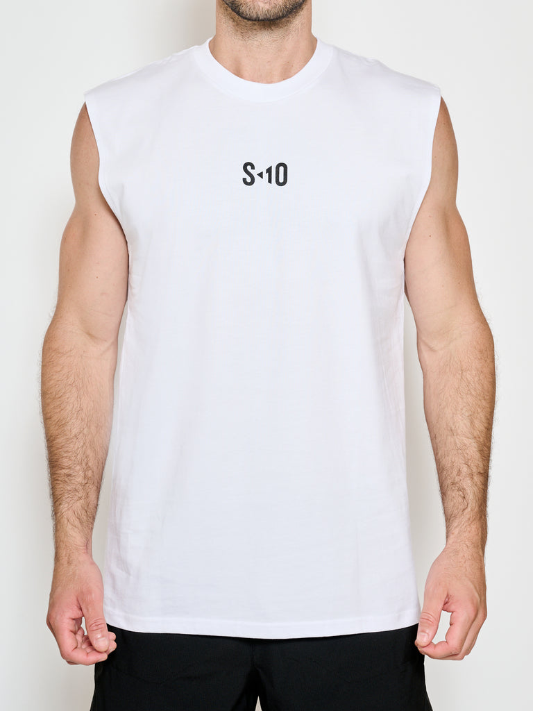 Sleeveless Tee - White