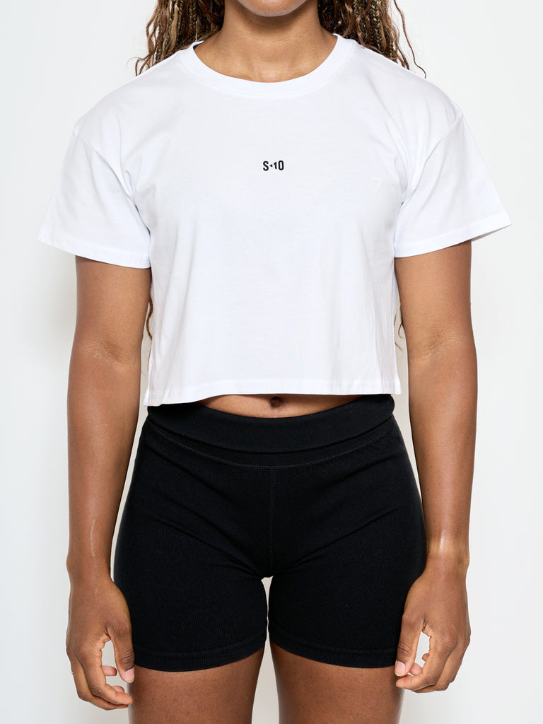 Cropped Tee - White