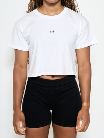 Cropped Tee - White